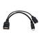 chenyang Micro USB Male to USB 2.0 Female OTG Cable with Micro USB Auxiliary Power Supply(can only Charge External Devices)...