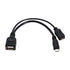chenyang Micro USB Male to USB 2.0 Female OTG Cable with Micro USB Auxiliary Power Supply(can only Charge External Devices)...