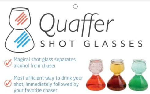 Double Bubble Layered Shot Glass – Chaser Shot Glass Jigger for Smooth Tasty Shots – Fun Unique Split Shot Glasses Barware (1.25oz Top & 2.25oz Bo...