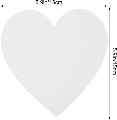 5pcs Heart Canvas Panels Artist Blank Canvas Art Canvas Multi Panel Canvas Boards Creative Blank Painting Panels Blank Artist Blank Canvas Frame f...