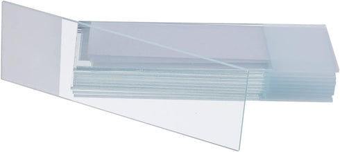 50 Pcs Ground Edge Pre-Cleaned Microscope Slides and 100 Pcs Pre-Cleaned Microscope Cover Glasses with 4 Plastic Droppers...
