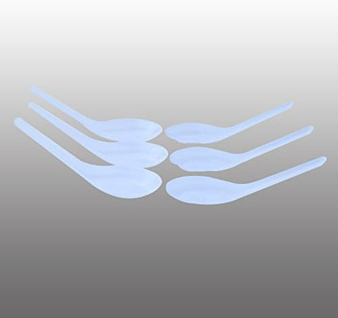100 Pack Disposable Asian Soup Spoons,Chinese Soup Spoons Plastic Disposable White...