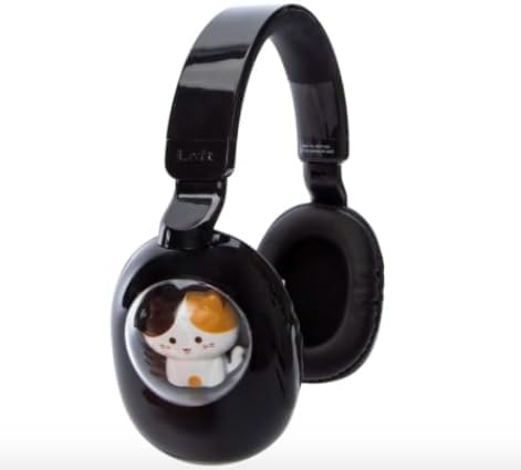 Kawaii Bluetooth® Wireless Calico Cat Headphones with Mic, Black...