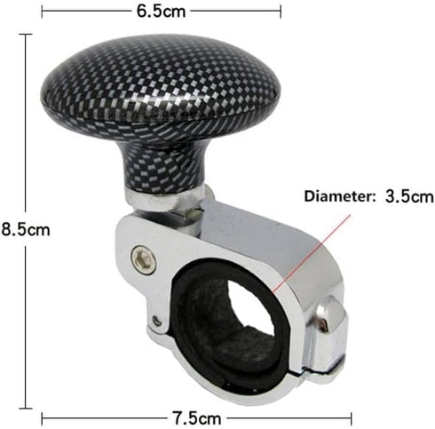 Universal Steering Wheel Knob Carbon Fiber Car Steering Wheel Assist Knob Steering Handle Ball for Car Truck Lorry Tractor(Carbon Fiber)...