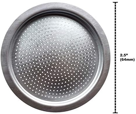 Univen 2.5" (64mm) Espresso Filter and Gasket Seals Compatible with Bialetti 6 Cup Aluminum Espresso Makers...