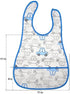 Baby Bib Waterproof With Snaps for Infants and Toddlers - 4pcs Food Catcher Bibs (Car Puppy Bear)...