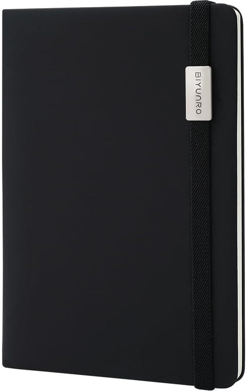 Journal Notebook, Diary Journals for Writing Travel Daily Work - Lined, 5.7” x 8.5”, Hardcover, Leather (Black)...
