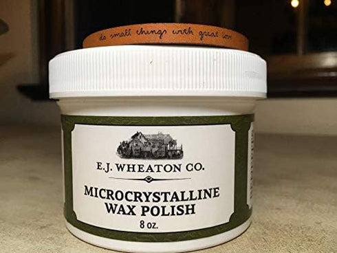 E.J. Wheaton - Microcrystalline Wax Polish, Preserves and Protects Metal, Leather and Wood Surfaces, Made in USA (8 oz.)...