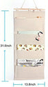 Co-link Linen/Cotton Fabric Wall Door Cloth Hanging Storage Pockets Books Organizational Back to School Office Bedroom kitchen rectangle Home Orga...