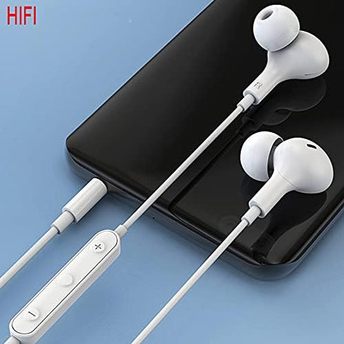Earbuds Noise Cancelling Wired Magnetic Earphone Headphones for Samsung Galaxy A13 A23 A03S A02S A12 A22 A32 A42 A52 A72 A14 5G OnePlus Nord N30 N...