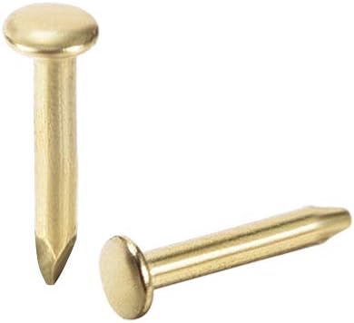 uxcell Small Tiny Hardware Nails Iron 1.2X6mm(DxL) for DIY Decorative Wooden Boxes Accessories Gold Tone 200pcs...