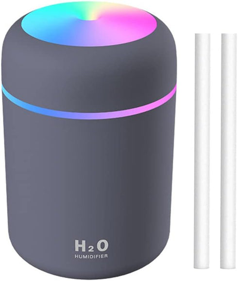 Colorful Cool Mist Mini Humidifier 300ml, USB Personal Desktop Humidifiers for Car Office Home Travel, Auto Shut-Off, 2 Mist Modes, Ultra Quiet.(g...