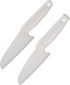 2 PCS Nylon Knife Safe for Kids, Professional Lettuce Knife for Real Cooking, Heat-resistant Plastic Knife for Nonstick Pans, Best as Cake Knife e...