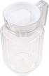 600ML Acrylic Pitcher, Transparent Juice Bottle Striped Water Ice Cold Juice Jug with Lid and Handle Cold Water Kettles for Juice Tea Water Milk S...