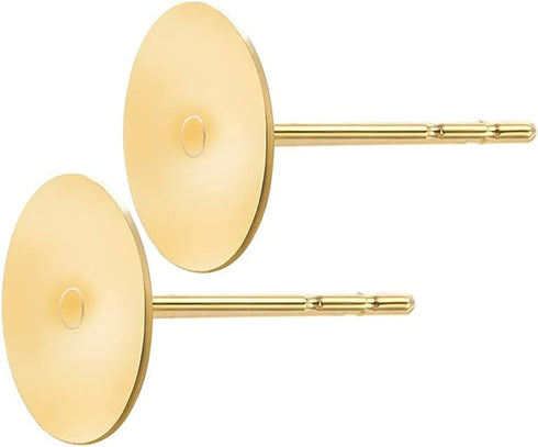 Gold Earring Posts and Backs - 400 Pcs 316L Stainless Steel Hypoallergenic Earring Studs for Jewelry Making with Butterfly Earring Backs, Earring ...