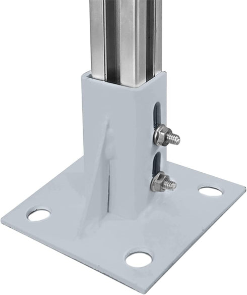 6 PCS 2020 Aluminum Extrusion Floor Mount Base Anchor Plate, Carbon Steel Floor Bracket Flange Post Base for 20 x 20 T Slot Aluminum Profiles, Thi...