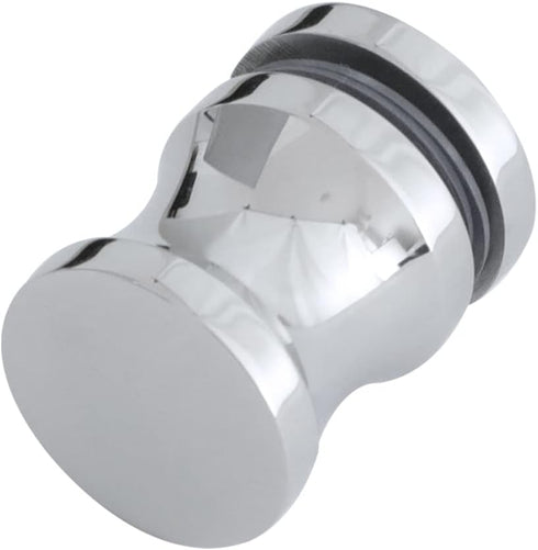CKB Bathroom Shower Glass Round Single Sided Door Knob Polished Steel with Solid 304 Stainless Steel Door Handle Pull for Bathroom Hardware....