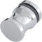 CKB Bathroom Shower Glass Round Single Sided Door Knob Polished Steel with Solid 304 Stainless Steel Door Handle Pull for Bathroom Hardware....
