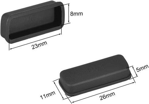 uxcell 5pcs DVI Video Silicone Port Anti Dust Protectors Cap Cover 23mmx8mm Black...