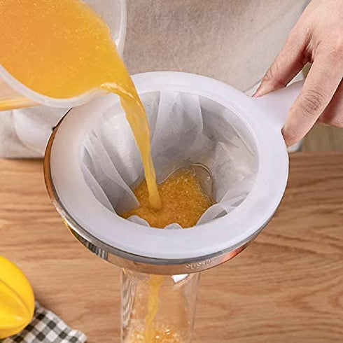 5-Inch Funnel with Fine Mesh Strainer, 304 Stainless Steel Funnel with Extra Fine Mesh Strainer 200 Mesh Cooking Oil Filter Strainer for Juice Str...