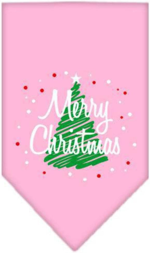Mirage Pet Products Scribble Merry Christmas Screen Print Bandana for Pets, Small, Yellow...