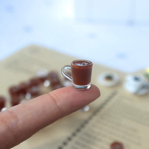 Miniature Coffee Cups Model Dollhouse Ornament Dollhouse Decoration Mini Decor Doll House Accessories Christmas Birthday Gifts for Boys Girls Wome...
