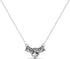 Cate & Chloe Calliope 18k White Gold Plated 3-Stone Pendant Necklace | Beautiful Sparkling Crystal Stones Silver Drop Necklace for Women...