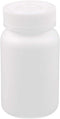Othmro PE Plastic Lab Chemical Reagent Bottles 5pcs, 51ml/1.72oz Wide Mouth 28mmID Round Sample Liquid Storage Container Sealing Bottles White wit...