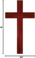Dicksons Woodgrain 16 Inch Mahogany Wood Decorative Hanging Wall Cross...