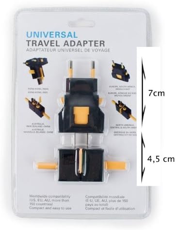 Kikkerland UL03-A Universal Travel Adapter, Black...