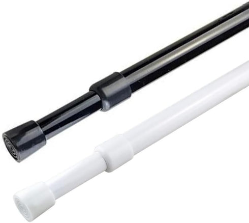2 Pack Spring Tension Curtain Rod Adjustable 28-43 Inches?5/8" Diameter, White...
