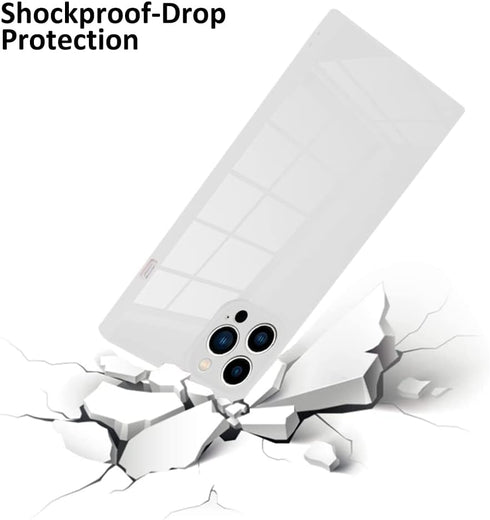 LSL Case for iPhone 13 Pro Max White Soft TPU Bumper Anti-drop Anti-scratch Shock Absorption Protective Wireless Slim Cover Compatible with iPhone...