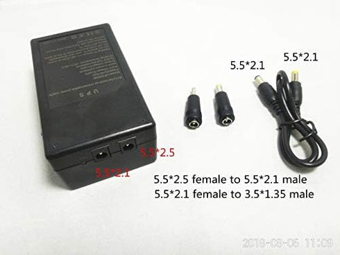5V Home Use UPS 4000mah,14.8wh 4000mAH Capacity 5V 2A Uninterruptible Power Supply Driver Mini UPS with Back Up Battery for Smart Home Product, Mo...