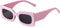 GIFIORE Retro 90s Rectangle Sunglasses For Women Trendy Chunky Glasses Black Pink Frame...