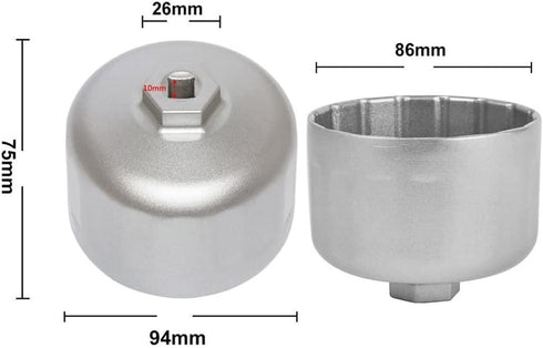 86mm 16 Flute Oil Filter Wrench Tool Cartridge Style Filter Housing Caps for BMW Volvo X1/X3/X4/X5/X6 Series...