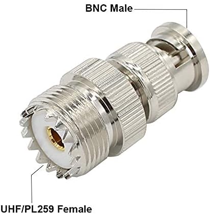 PL259 to BNC Adapter Male Female 4 Type RF Connector Kit Coax Coaxial BNC UHF Radio Adapter for Antennas Wireless LAN Device Radios...
