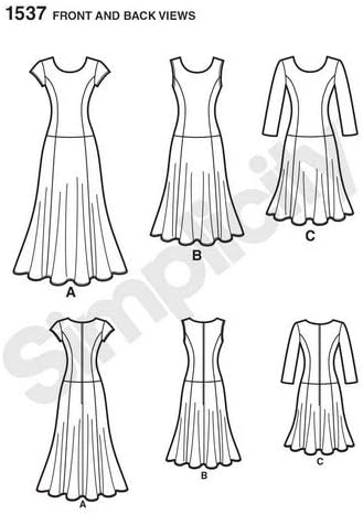 Simplicity 1537 Amazing Fit Women's Dress Sewing Pattern, Sizes 10-18...