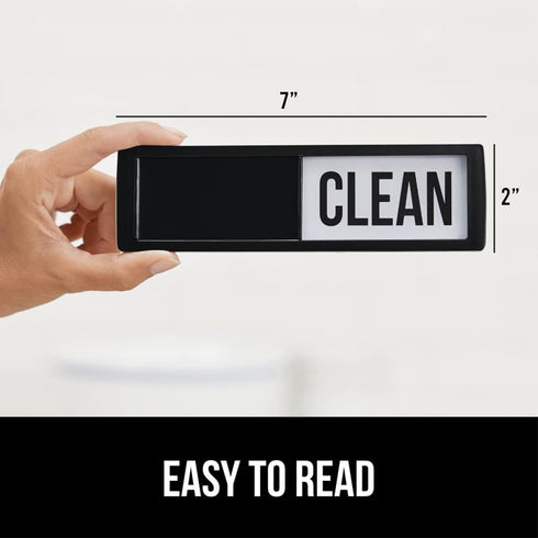 Gorilla Grip Clean and Dirty Dishwasher Magnet Sign, Optional Adhesive, Magnetic, Easy Read, Non-scratch, Heavy Duty Shutter Slide Magnets for Dis...
