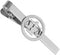 Circle Advocate Lawyer Emblem Stainless Steel Tie Clips Justice Scales Logo Men Jewelry...