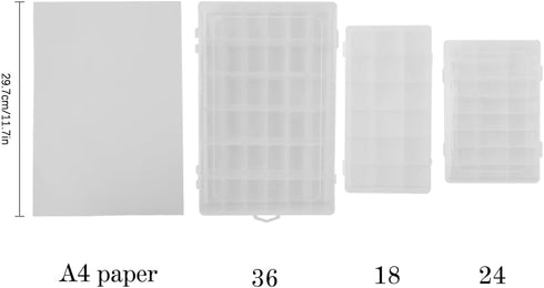 24 Grids Plastic Organizer Box With Dividers Clear Craft Storage Bead Organizer Box Earring Organizer Travel Pill Organizer Jewelry Organizer Stor...