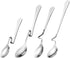 4pcs Hanging Coffee Spoons, Bending Handle Jam Spoons Stainless Steel Honey Spoons Dessert Spoons for Tea Coffee Dessert, 4 Size...