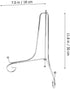HOMSFOU Iron Plate Stand Plate Display Holder Silver Easel Stand Picture Frame Holder Photo Showing Rack for Dish Platter Book Tabletop Art...