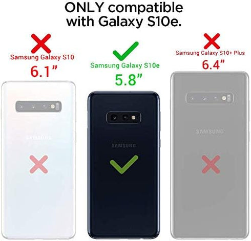 J.west Galaxy S10e Luxury Sparkle Glitter Pattern Slim Clear TPU Silicone Protective Phone Case - Colorful...