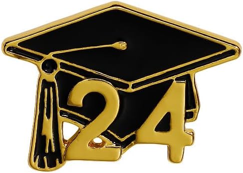 2024 Graduation Cap Enamel Pin Decorations Brooch Lapel Apparelpin Black and Gold Graduation for Studant Women Men College High School Congrats Gr...