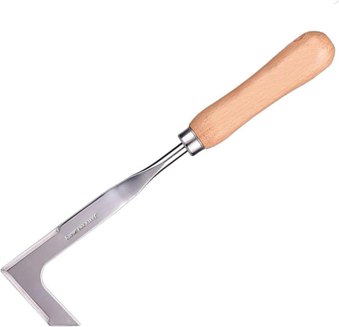 Crack Weeder Weed Removal Tool - Stainless Steel Gardening Hand Tools ?Wood Handle Weed Remover Tool Manual Weeder for Easy and Quick Weed Removal...