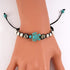 Pingyongchang 8mm Vintage Turquoise Sea Turtle Bracelet,Bohemian Turquoise Natutal Stone Bracelet Adjustable Hand Woven Bead Strand Bracelet with ...