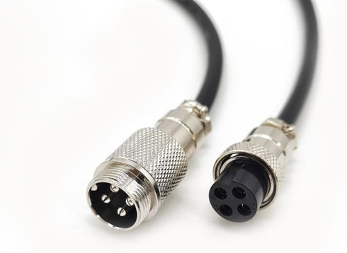 3.28 ft GX16 4 Pin Male to Female Head Aviation Cordset, GX16 4Pins Female to Male Connector Electrical Cable Panel Mount Circular Metal Aviation ...