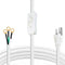Extension Cord with Switch On/Off White Three Prong Grounded Plug Indoor/Outdoor Power Cord 4.92 FT Waterproof and Flame (White)...