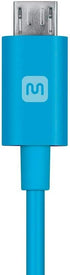 Monoprice USB Type-A to Micro Type-B Cable - Polycarbonate Connector Heads, 2.4 Amp, 22/30AWG, 6 Feet, Blue - Select Series...