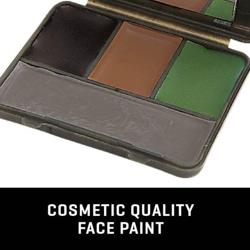 Allen Company - Camo Face Paint Set, Stick and Liquid (Black, Brown, Olive / Grey)...